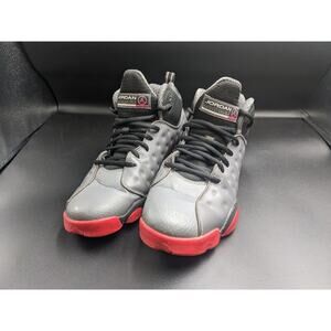 Jordan Air Jumpman Team 2 Boys Red Gray Mid Top Size 9.5Y
